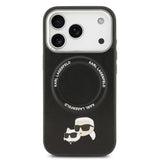 Apple iPhone 17 Pro Kılıf Karl Lagerfeld Orjinal Lisanslı M-safe Şarj Özellikli Metal Kamera ve Buton Tasarımlı K&C PU Deri Kapak