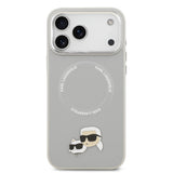 Apple iPhone 17 Pro Kılıf Karl Lagerfeld Orjinal Lisanslı M-safe Şarj Özellikli Metal Kamera ve Buton Tasarımlı K&C PU Deri Kapak