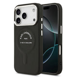 Apple iPhone 17 Pro Kılıf Karl Lagerfeld Orjinal Lisanslı M-safe Şarj Özellikli Metal Kamera ve Buton Tasarımlı Paris RSG PU Deri Kapak