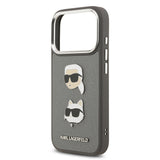 Apple iPhone 17 Pro Kılıf Karl Lagerfeld Orjinal Lisanslı Metal Logolu K&C Heads Pin Kapak