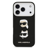 Apple iPhone 17 Pro Kılıf Karl Lagerfeld Orjinal Lisanslı Metal Logolu K&C Heads Pin Kapak