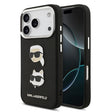 Apple iPhone 17 Pro Kılıf Karl Lagerfeld Orjinal Lisanslı Metal Logolu K&C Heads Pin Kapak