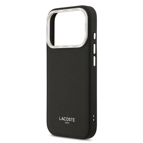 Apple iPhone 17 Pro Kılıf Lacoste Orjinal Lisanslı M-safe Şarj Özellikli Champs Elysees PU Deri Tasarımlı Kapak