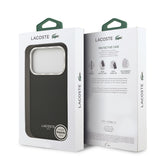 Apple iPhone 17 Pro Kılıf Lacoste Orjinal Lisanslı M-safe Şarj Özellikli Champs Elysees PU Deri Tasarımlı Kapak