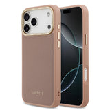 Apple iPhone 17 Pro Kılıf Lacoste Orjinal Lisanslı M-safe Şarj Özellikli Champs Elysees PU Deri Tasarımlı Kapak
