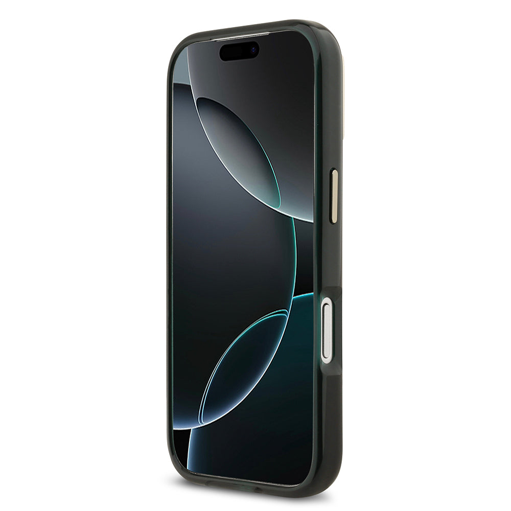Apple iPhone 17 Pro Kılıf Lacoste Orjinal Lisanslı M-safe Şarj Özellikli Gold Timsah Logolu Buzlu Kapak