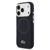Apple iPhone 17 Pro Kılıf Lacoste Orjinal Lisanslı M-safe Şarj Özellikli İkonik Logolu Metal Kamera Çerçeveli Silikon Kapak