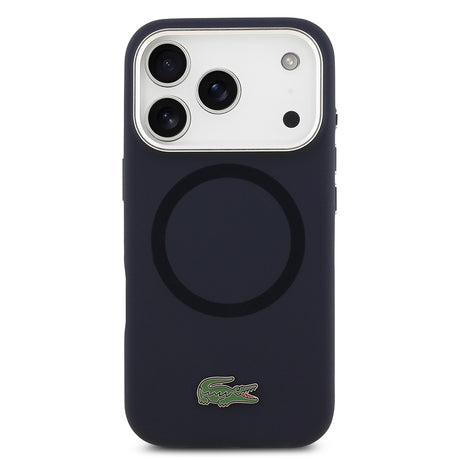 Apple iPhone 17 Pro Kılıf Lacoste Orjinal Lisanslı M-safe Şarj Özellikli İkonik Logolu Metal Kamera Çerçeveli Silikon Kapak