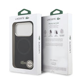Apple iPhone 17 Pro Kılıf Lacoste Orjinal Lisanslı M-safe Şarj Özellikli İkonik Logolu Metal Kamera Çerçeveli Silikon Kapak