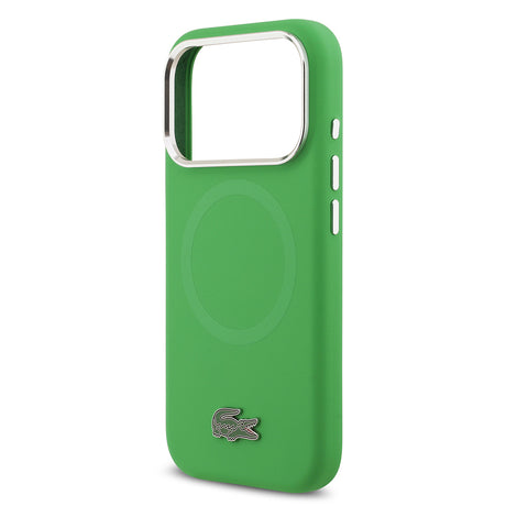 Apple iPhone 17 Pro Kılıf Lacoste Orjinal Lisanslı M-safe Şarj Özellikli İkonik Logolu Metal Kamera Çerçeveli Silikon Kapak
