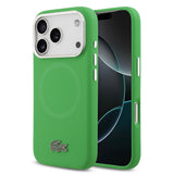 Apple iPhone 17 Pro Kılıf Lacoste Orjinal Lisanslı M-safe Şarj Özellikli İkonik Logolu Metal Kamera Çerçeveli Silikon Kapak