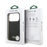 Apple iPhone 17 Pro Kılıf Lacoste Orjinal Lisanslı M-safe Şarj Özellikli İkonik Logolu Metal Kamera Çerçeveli Silikon Kapak
