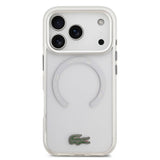 Apple iPhone 17 Pro Kılıf Lacoste Orjinal Lisanslı M-safe Şarj Özellikli İkonik Timsah Logolu Buzlu Kapak
