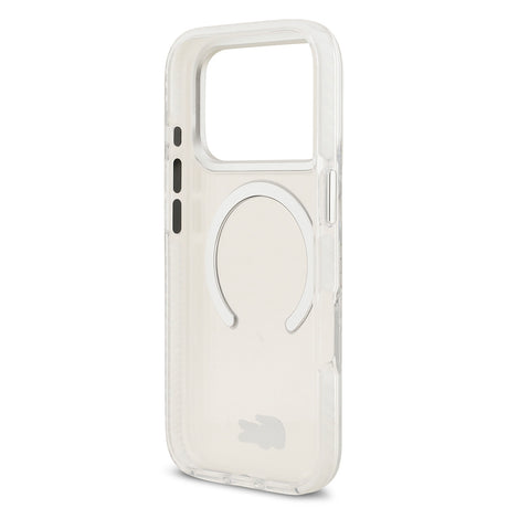 Apple iPhone 17 Pro Kılıf Lacoste Orjinal Lisanslı M-safe Şarj Özellikli İkonik Timsah Logolu Buzlu Kapak