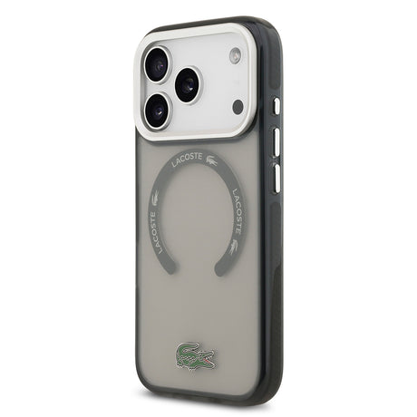 Apple iPhone 17 Pro Kılıf Lacoste Orjinal Lisanslı M-safe Şarj Özellikli İkonik Timsah Logolu Buzlu Kapak