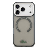 Apple iPhone 17 Pro Kılıf Lacoste Orjinal Lisanslı M-safe Şarj Özellikli İkonik Timsah Logolu Buzlu Kapak