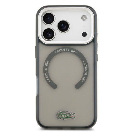 Apple iPhone 17 Pro Kılıf Lacoste Orjinal Lisanslı M-safe Şarj Özellikli İkonik Timsah Logolu Buzlu Kapak