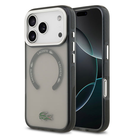 Apple iPhone 17 Pro Kılıf Lacoste Orjinal Lisanslı M-safe Şarj Özellikli İkonik Timsah Logolu Buzlu Kapak