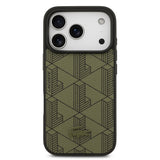 Apple iPhone 17 Pro Kılıf Lacoste Orjinal Lisanslı M-safe Şarj Özellikli PU Deri Tasarımlı Kartlıklı Karışık Monogram Desenli Kapak