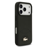 Apple iPhone 17 Pro Kılıf Lacoste Orjinal Lisanslı M-safe Şarj Özellikli PU Deri Tasarımlı Metal Logolu Kapak