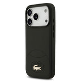 Apple iPhone 17 Pro Kılıf Lacoste Orjinal Lisanslı M-safe Şarj Özellikli PU Deri Tasarımlı Metal Logolu Kapak