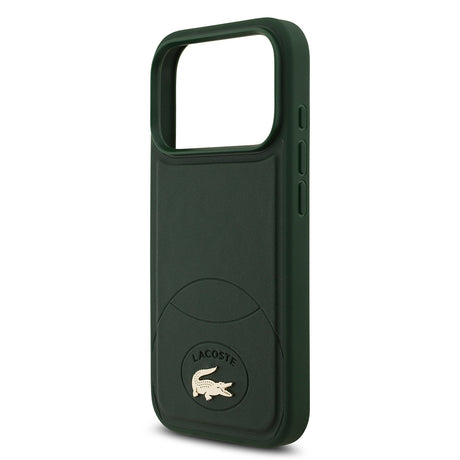 Apple iPhone 17 Pro Kılıf Lacoste Orjinal Lisanslı M-safe Şarj Özellikli PU Deri Tasarımlı Metal Logolu Kapak