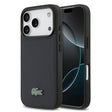 Apple iPhone 17 Pro Kılıf Lacoste Orjinal Lisanslı M-safe Şarj Özellikli PU Pike Desenli Metal Logolu Kapak