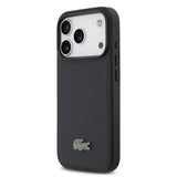 Apple iPhone 17 Pro Kılıf Lacoste Orjinal Lisanslı M-safe Şarj Özellikli PU Pike Desenli Metal Logolu Kapak