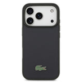 Apple iPhone 17 Pro Kılıf Lacoste Orjinal Lisanslı M-safe Şarj Özellikli PU Pike Desenli Metal Logolu Kapak