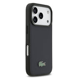 Apple iPhone 17 Pro Kılıf Lacoste Orjinal Lisanslı M-safe Şarj Özellikli PU Pike Desenli Metal Logolu Kapak