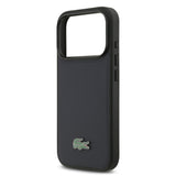 Apple iPhone 17 Pro Kılıf Lacoste Orjinal Lisanslı M-safe Şarj Özellikli PU Pike Desenli Metal Logolu Kapak