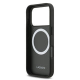 Apple iPhone 17 Pro Kılıf Lacoste Orjinal Lisanslı M-safe Şarj Özellikli PU Pike Desenli Metal Logolu Kapak