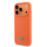 Apple iPhone 17 Pro Kılıf Lacoste Orjinal Lisanslı M-safe Şarj Özellikli PU Pike Desenli Metal Logolu Kapak