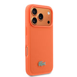 Apple iPhone 17 Pro Kılıf Lacoste Orjinal Lisanslı M-safe Şarj Özellikli PU Pike Desenli Metal Logolu Kapak