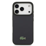 Apple iPhone 17 Pro Kılıf Lacoste Orjinal Lisanslı M-safe Şarj Özellikli PU Pike Desenli Metal Logolu Kartlıklı Kapak