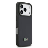 Apple iPhone 17 Pro Kılıf Lacoste Orjinal Lisanslı M-safe Şarj Özellikli PU Pike Desenli Metal Logolu Kartlıklı Kapak