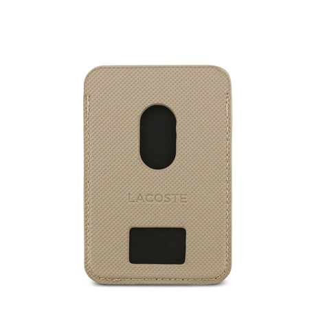 Apple iPhone 17 Pro Kılıf Lacoste Orjinal Lisanslı M-safe Şarj Özellikli PU Pike Desenli Metal Logolu Kartlıklı Kapak