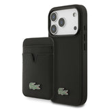Apple iPhone 17 Pro Kılıf Lacoste Orjinal Lisanslı M-safe Şarj Özellikli PU Pike Desenli Metal Logolu Kartlıklı Kapak