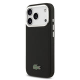 Apple iPhone 17 Pro Kılıf Lacoste Orjinal Lisanslı M-safe Şarj Özellikli PU Pike Desenli Standlı Metal Logolu Kapak