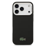 Apple iPhone 17 Pro Kılıf Lacoste Orjinal Lisanslı M-safe Şarj Özellikli PU Pike Desenli Standlı Metal Logolu Kapak