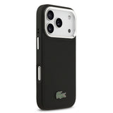 Apple iPhone 17 Pro Kılıf Lacoste Orjinal Lisanslı M-safe Şarj Özellikli PU Pike Desenli Standlı Metal Logolu Kapak