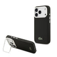 Apple iPhone 17 Pro Kılıf Lacoste Orjinal Lisanslı M-safe Şarj Özellikli PU Pike Desenli Standlı Metal Logolu Kapak