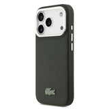 Apple iPhone 17 Pro Kılıf Lacoste Orjinal Lisanslı M-safe Şarj Özellikli PU Pike Desenli Standlı Metal Logolu Kapak