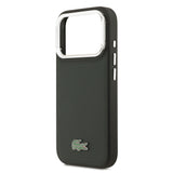 Apple iPhone 17 Pro Kılıf Lacoste Orjinal Lisanslı M-safe Şarj Özellikli PU Pike Desenli Standlı Metal Logolu Kapak