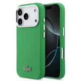 Apple iPhone 17 Pro Kılıf Lacoste Orjinal Lisanslı M-Safe Şarj Özellikli PVC Pike Desenli Arka Yüzey İkonik Timsah Dokuma Logolu Kapak