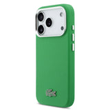 Apple iPhone 17 Pro Kılıf Lacoste Orjinal Lisanslı M-Safe Şarj Özellikli PVC Pike Desenli Arka Yüzey İkonik Timsah Dokuma Logolu Kapak