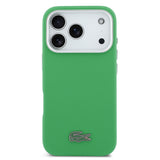 Apple iPhone 17 Pro Kılıf Lacoste Orjinal Lisanslı M-Safe Şarj Özellikli PVC Pike Desenli Arka Yüzey İkonik Timsah Dokuma Logolu Kapak