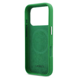Apple iPhone 17 Pro Kılıf Lacoste Orjinal Lisanslı M-Safe Şarj Özellikli PVC Pike Desenli Arka Yüzey İkonik Timsah Dokuma Logolu Kapak