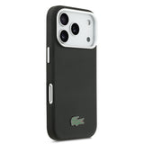 Apple iPhone 17 Pro Kılıf Lacoste Orjinal Lisanslı M-Safe Şarj Özellikli PVC Pike Desenli Arka Yüzey İkonik Timsah Dokuma Logolu Kapak
