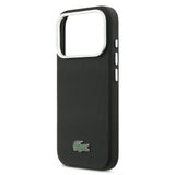 Apple iPhone 17 Pro Kılıf Lacoste Orjinal Lisanslı M-Safe Şarj Özellikli PVC Pike Desenli Arka Yüzey İkonik Timsah Dokuma Logolu Kapak